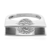 Zilveren ring met een witte kwarts