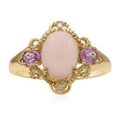 Gouden ring met een roze opaal (CIRARI)