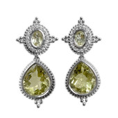 Zilveren oorbellen met Ouro Verde kwartskristallen (Dallas Prince Designs)
