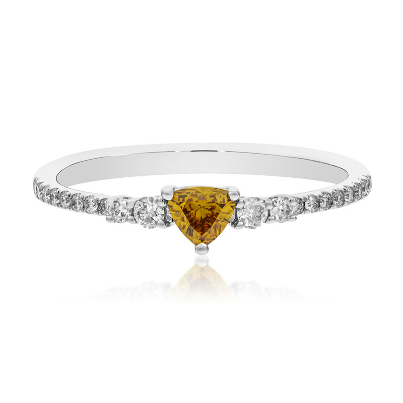inflatie regeling droogte Gouden ring met een SI2 Oranje Diamant (CIRARI)-1715OC | Juwelo sieraden