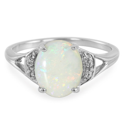 Zilveren ring met een Coober Pedy opaal