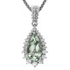 Zilveren halsketting met een groene amethist (Dallas Prince Designs)