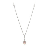 Gouden halsketting met een roze SI diamant (CIRARI)
