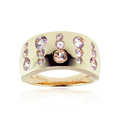 Gouden ring met roze saffieren (de Melo)