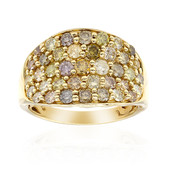 Gouden ring met SI2 Fancy Diamanten (CIRARI)