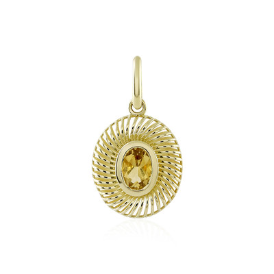 Gouden hanger met een citrien (Ornaments by de Melo)