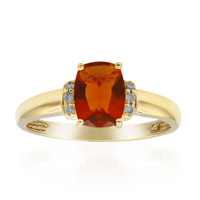 Gouden ring met een Mexicaanse vuur opaal (CIRARI)