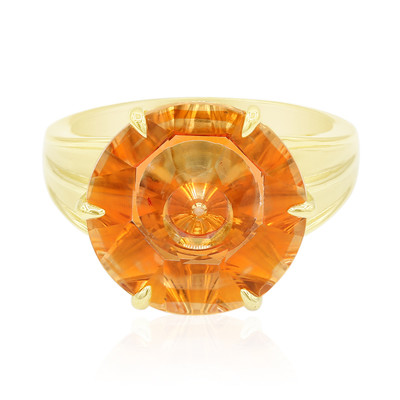 Gouden ring met een Oranje kwarts (Glenn Lehrer)