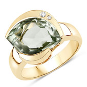 Gouden ring met een groene amethist (SUHANA)