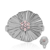 Zilveren ring met roze toermalijnen