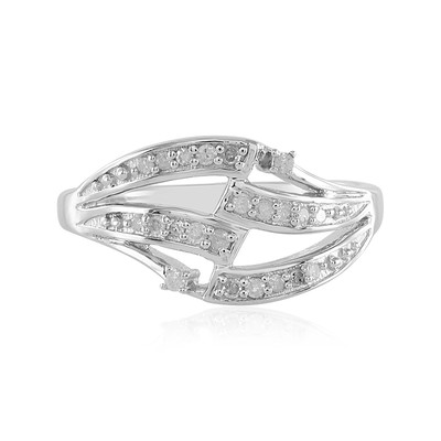 Zilveren ring met I2 (I) Diamanten