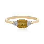 Gouden ring met een Gele Zirkoon (Adela Gold)