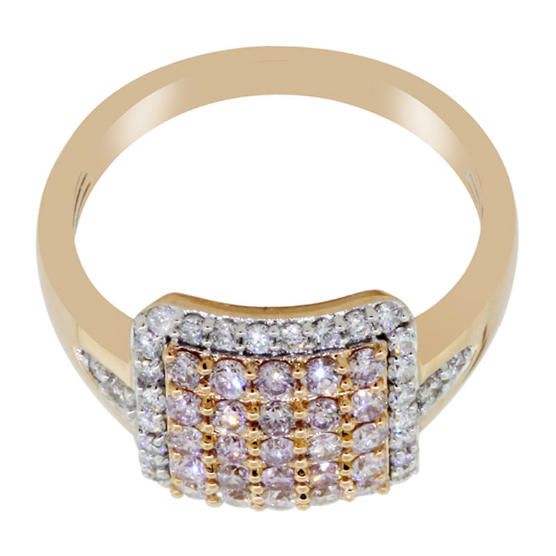 Beste Gouden ring met roze diamanten-9758CQ | Juwelo sieraden XD-92
