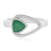 Zilveren ring met een Socoto smaragd (MONOSONO COLLECTION)