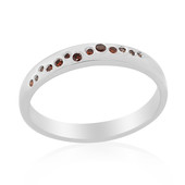 Zilveren ring met I3 Rode Diamanten