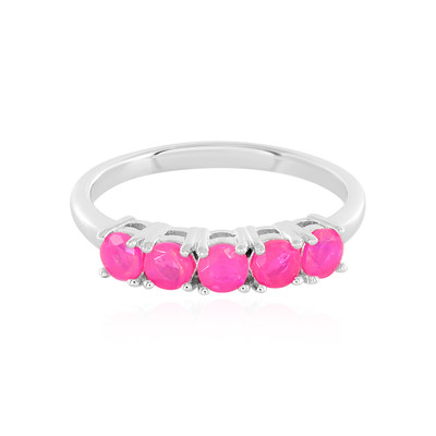 Zilveren ring met Roze Ethopische Opalen