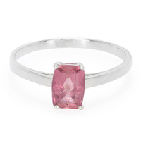 Zilveren ring met een roze Sapo toermalijn