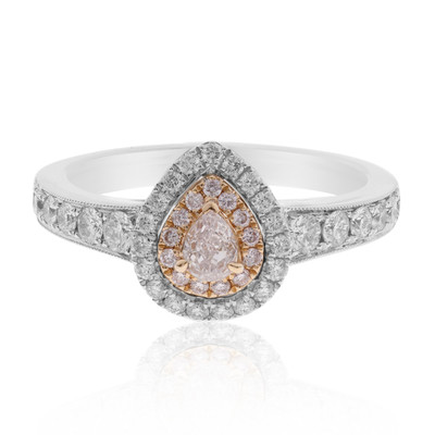 Gouden ring met een roze SI diamant (CIRARI)