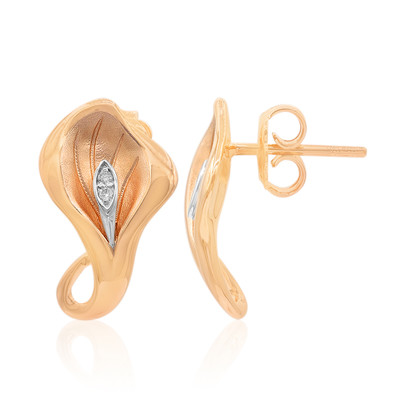 Zilveren oorbellen met I1 (G) Diamanten (Annette)