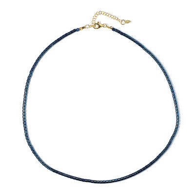 Zilveren halsketting met Royal Blue Hematieten