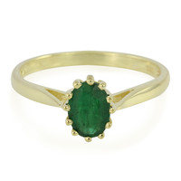 Zilveren ring met een Bahia-smaragd