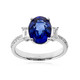 Platina ring met een Blauwe Ceylon saffier (CIRARI)
