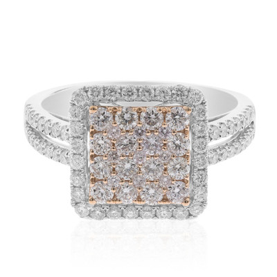 Gouden ring met roze SI diamanten (CIRARI)