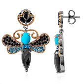 Zilveren oorbellen met Zwarte Hematieten (Dallas Prince Designs)