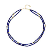 Zilveren halsketting met Gouden Hematieten (Riya)