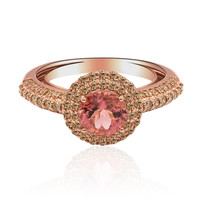 Gouden ring met een roze toermalijn