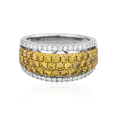 Gouden ring met SI1 Oranje Diamanten (CIRARI)