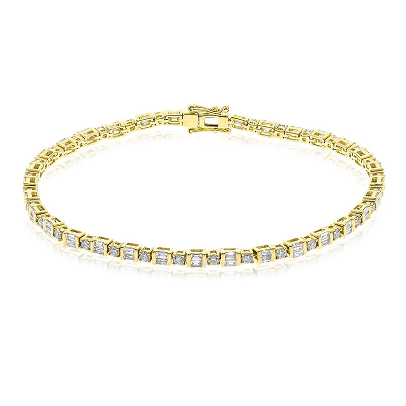 Bezit Catastrofe Vegetatie Gouden armband met I1 (H) Diamanten (CIRARI) -6537SL | Juwelo sieraden