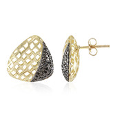 Gouden oorbellen met zwarte diamanten (Ornaments by de Melo)
