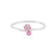 Zilveren ring met een roze toermalijn