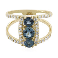 Gouden ring met een Londen-blauwe topaas (Adela Gold)