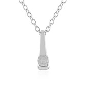 Zilveren halsketting met een I4 (J) Diamant