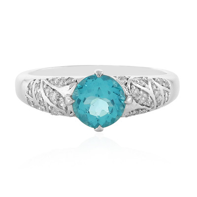 Zilveren ring met een caribisch blauwe apatiet