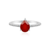 Zilveren ring met een Rode onyx