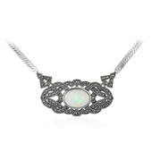 Zilveren halsketting met een Welo-opaal (Annette classic)