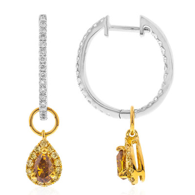 Gouden oorbellen met Oranje SI Diamanten (CIRARI)