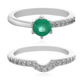 Zilveren ring met een Russische smaragd