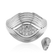 Zilveren ring met zirkonen (TPC)