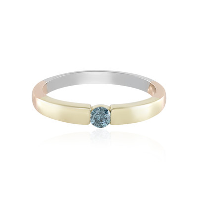 Gouden ring met een I2 Blauwe Diamant