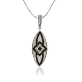 Zilveren halsketting met een parelmoer (Dallas Prince Designs)