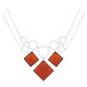 Zilveren halsketting met een Oranje agaat