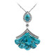 Zilveren halsketting met een Blauwe Kingman Mohave Turkoois (Dallas Prince Designs)