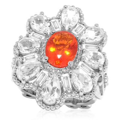 Zilveren ring met een Mexicaanse vuur opaal (Dallas Prince Designs)