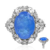 Zilveren ring met een Azuurblauwe kwarts