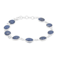 Zilveren armband met blauwe opalen