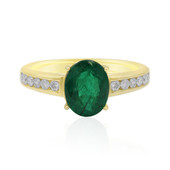 Gouden ring met een Zambia-smaragd (Annette)